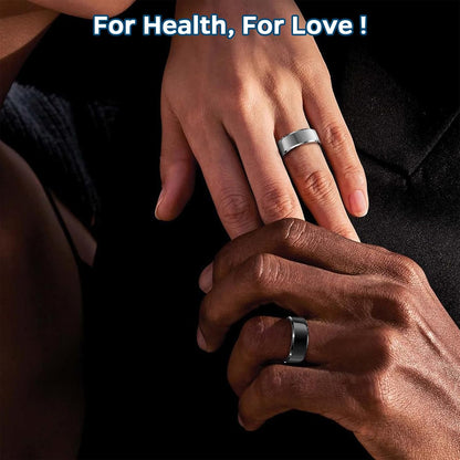 Advanced Sleep Tracker Ring with Heart Rate Monitoring, Waterproof Fitness Tracking, Activity Metrics (Steps, Distance, Calories), Air Gesture Control, Up to 7-Day Battery Life, Compatible with iOS and Android (Silver, Size #12)